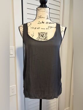 Classic Scoop Neck Tank Top — Charcoal Gray